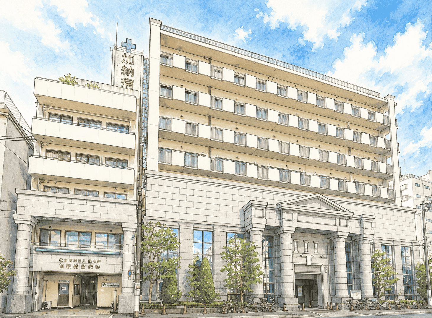 加納総合病院の外観